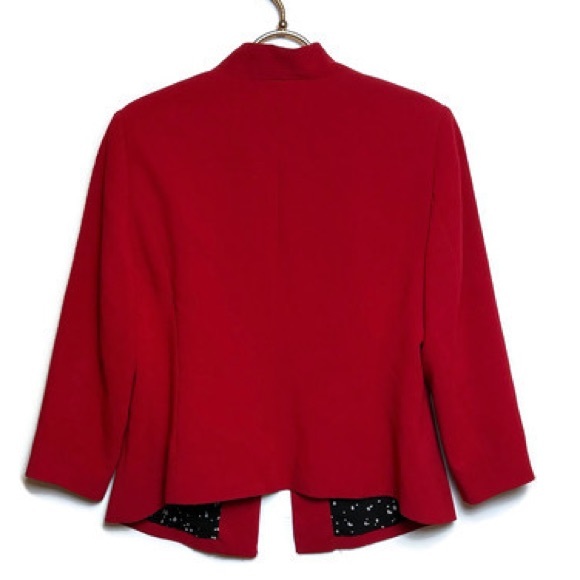 Le Chateau Red Lined Blazer Size Large - Picture 2 of 6